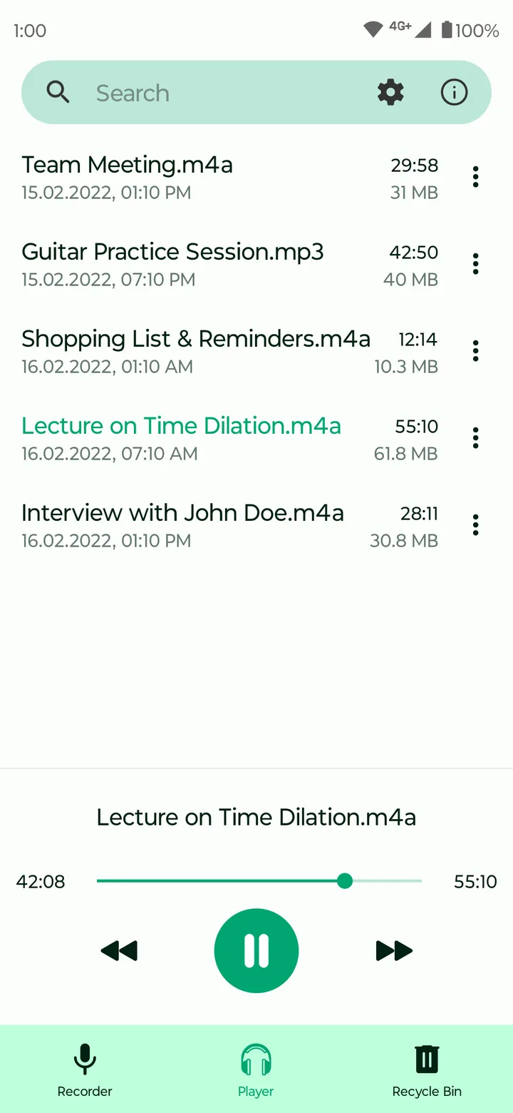 Fossify Voice Recorder screenshot 2